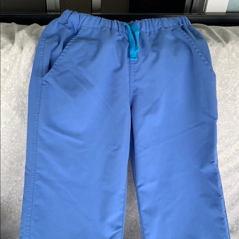 Figs ceil blue scrub pants